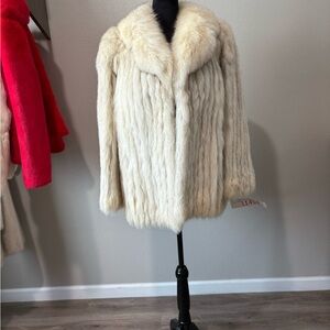 Saga Furs Cream Teddy Jacket